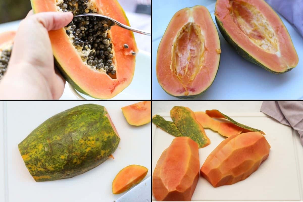 how to freeze papaya for smoothies