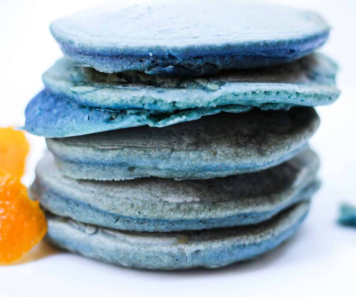 blue pancake