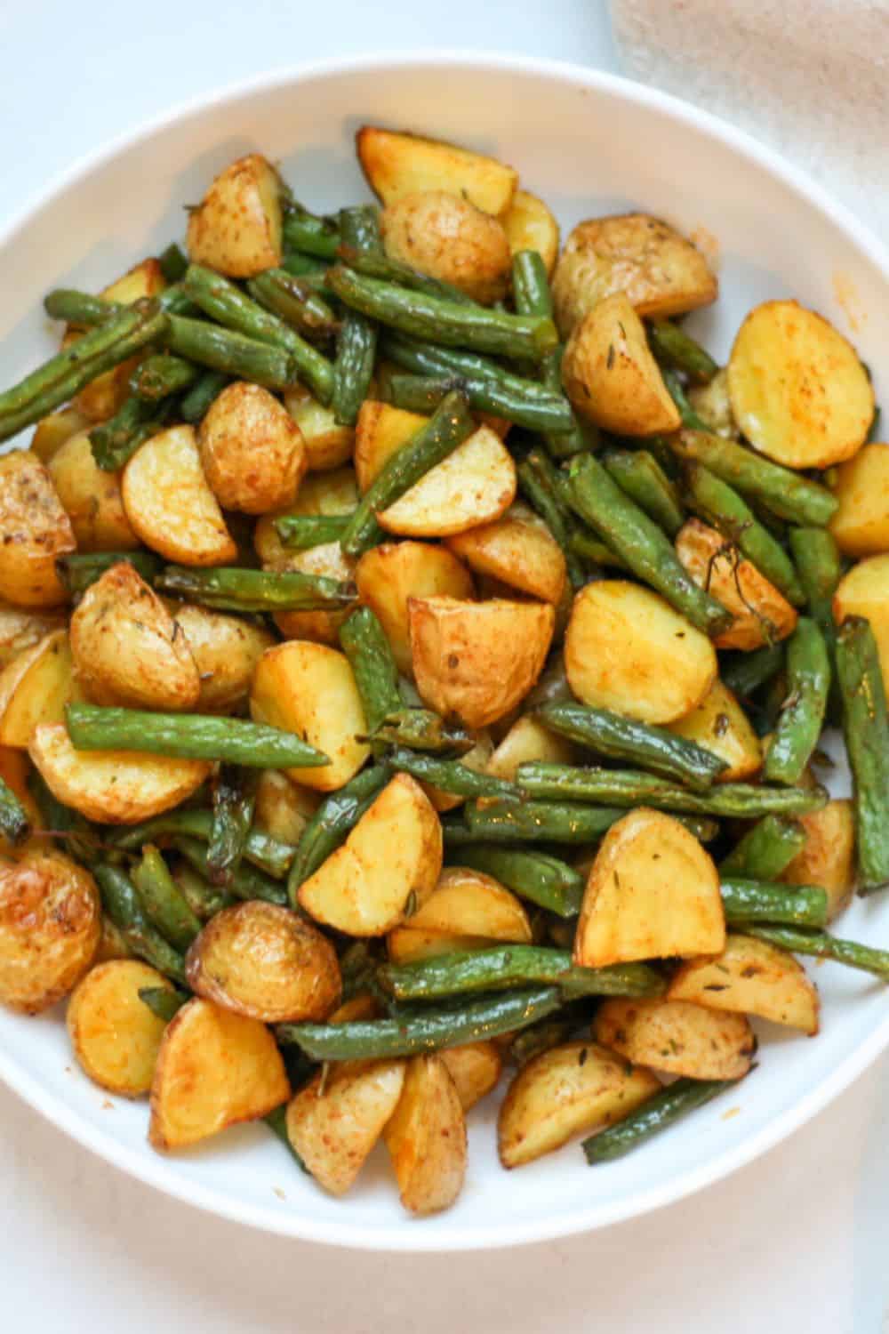 Roasted Herb Potatoes And Green Beans - Savas Kitchen