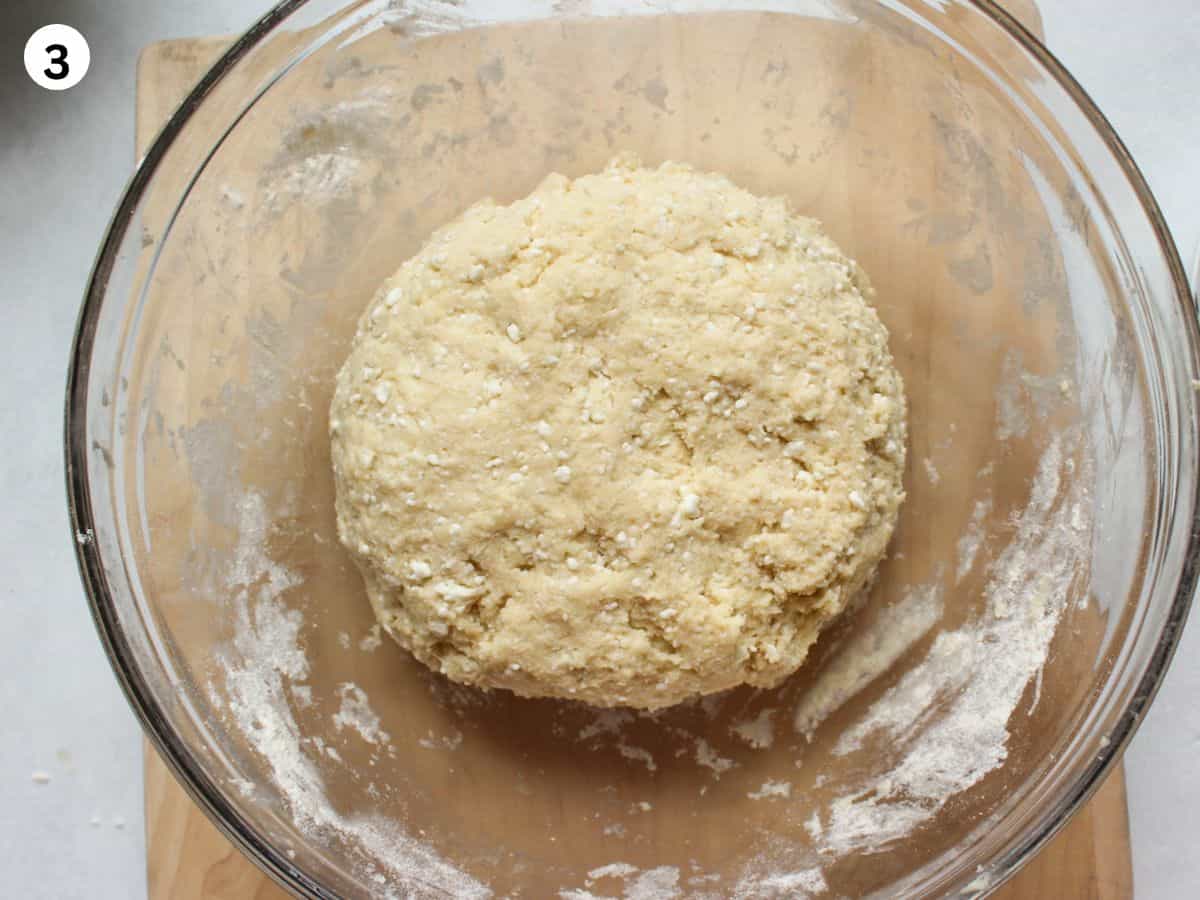 Letting prepared cookie dough rest in the fridge. 